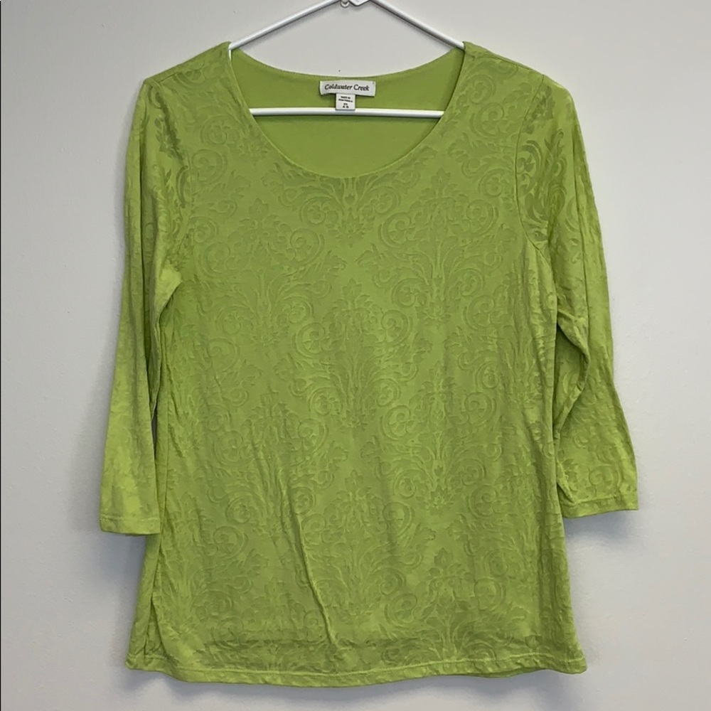 3/$30 Coldwater creek green half sleeve T-shirt